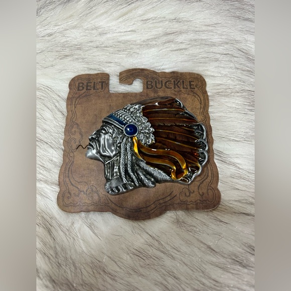 Native American Indian Chief Belt Buckle main image 5